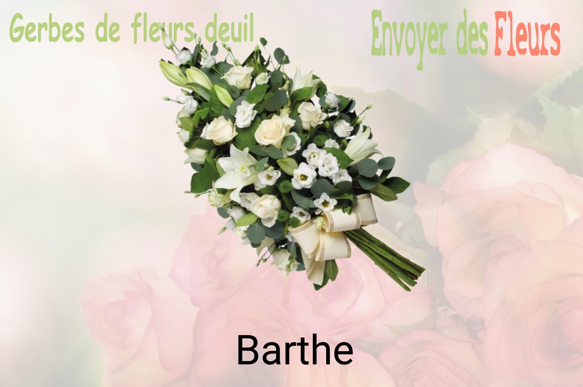 Gerbe de fleurs de deuil livrée à Barthe